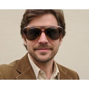Foster Grant USA Vintage Sunglasses Aviator Brown Tortoise